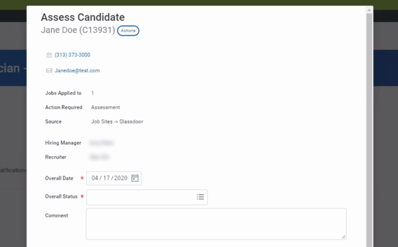 screenshot of resubmitting a candidate popup