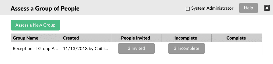 screenshot of checking group invite status